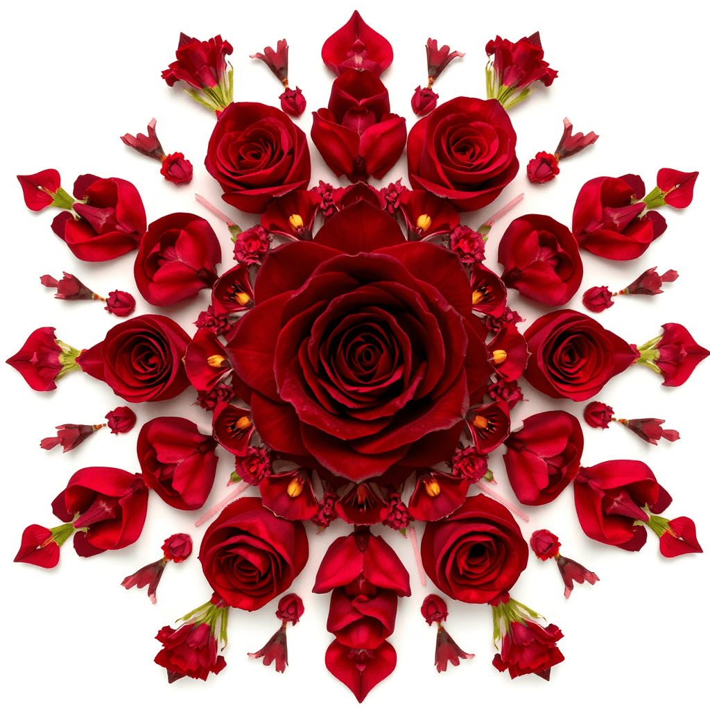 Red rose mandala - a symbol of the emotion code sessions in the Love Package