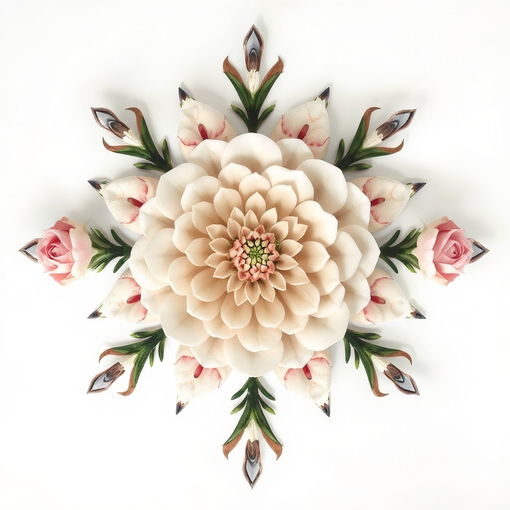 A white large flower with green twigs - a symbol for the Trauma Emotion Code session done by Karolina Eleonora